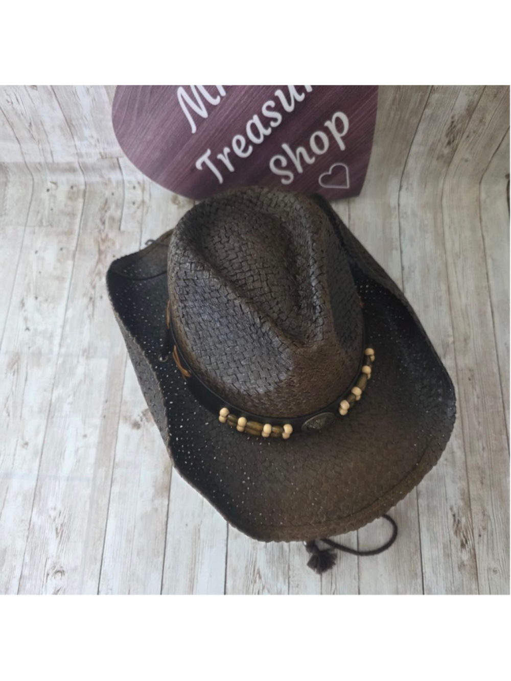 Goldcoast Sunwear Brown Straw Cowboy Hat NWOT